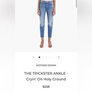 MOTHER jeans trickster ankle, wash: cryin’ on holy ground Size 27